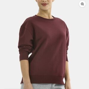 Athletic Works Women's Maroon Crew Neck Sweater
